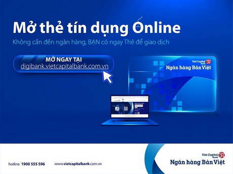 Mở thẻ tín dụng Bản Việt, hoàn ngay tiền thưởng 50.000 VNĐ